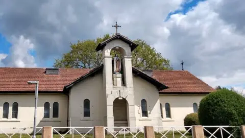 St Theresa's Church, on Beaumont Road in Totton, Hampshire where a dead lamb was left 