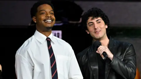 Getty Images Stephan James and Anthony Ippolito speak during CinemaCon 2026 – Amazon MGM Studios Invites you to an Exclusive Presentation of its Upcoming Slate at The Dolby Colosseum at Caesars Palace during CinemaCon, the official convention of Cinema United, on April 15, 2026, in Las Vegas, Nevada