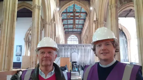 Andrew Fearn, church warden and project lead and Chris Lion, the church's rector