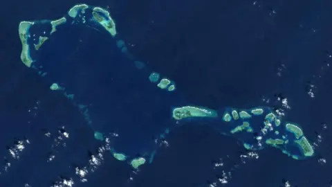 Satellietbeelden van Sabina Beach van Getty Images