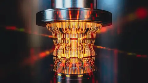 Getty Images A futuristic glowing quantum computer unit