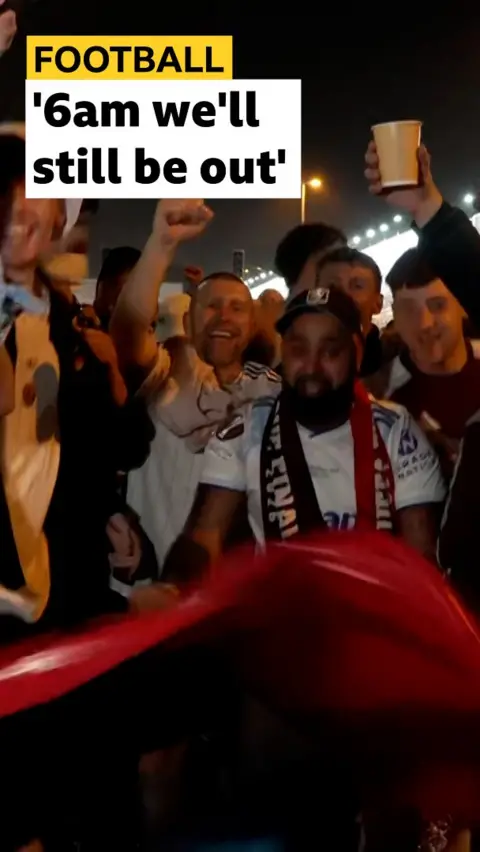 Aston Villa fans celebrate