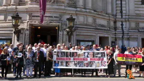 PA Victims and families of infected blood outside the inquiry