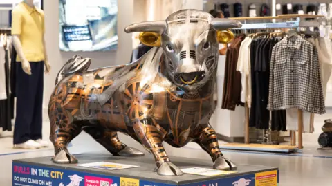 Birmingham Hospice A sculpture of a bull, named after the heavy metal legend Ozzy Osbourne, on display at Selfridges department store in Birmingham, as part of the "Bulls in the City" art trail