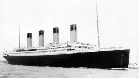 RMS Titanic departing Southampton in April 1912