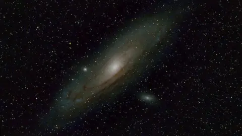 Loughton Astronomical Society A picture of the Andromeda Galaxy was taken using a telescope in October 2023.