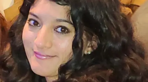 Zara Aleena, a young woman with dark curly hair.  