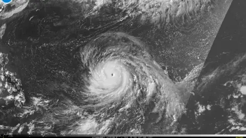 NWS Satellite image of super typhoon Bavi over the Pacific Ocean