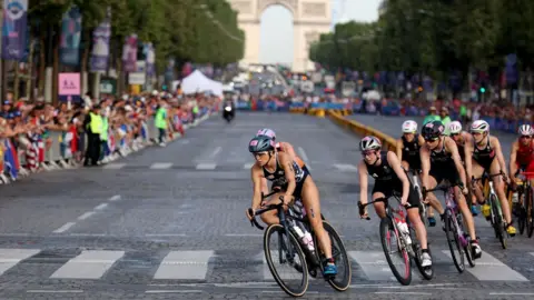 EPA-EFE/REX/Shutterstock  The triathlon competitions in Paris 