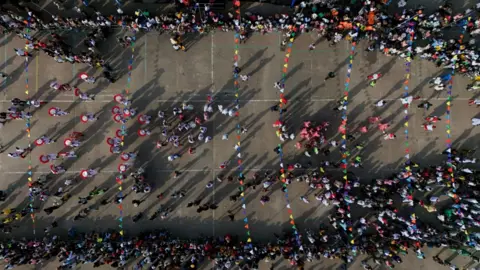 Reuters An aerial view of the carnival