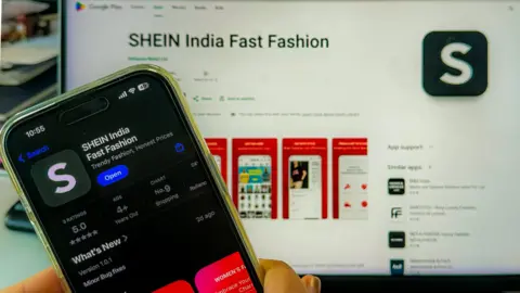 BBC is showing Shin India app on a photo iOS and Google Playstore