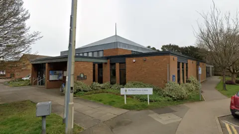 Exterior of Oakham Library in Catmos Street