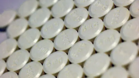 Dozens of sedative drugs lined up