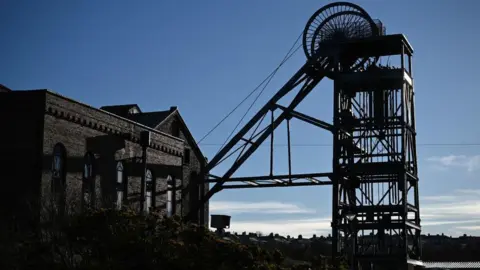 The Pit head winding gear at the former Haig Colliery Mining Museum