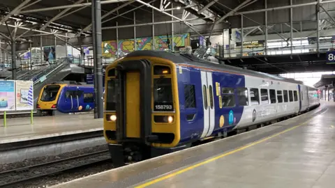 Judith Moritz/BBC A Northern train at Leeds Station