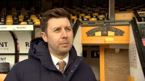 Steve Hubbard/BBC Cambridge United CEO Alex Tunbridge