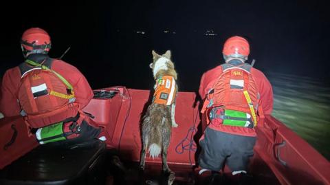 Keswick Mountain Rescue Team searching Derwentwater
