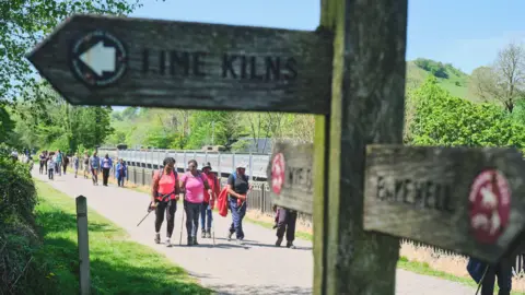 People walking on the Monsal Trail 