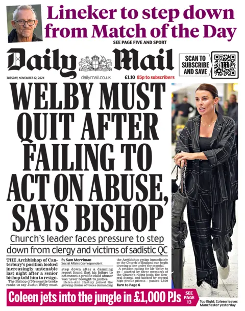  "Welby must quit after failing to act on abuse, says bishop". 