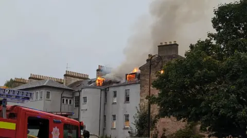 Fire at former hospice building in Glasgow 