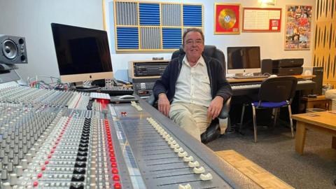 Tom Tyson in his recording studio