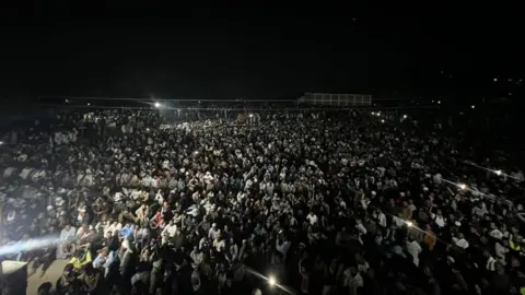 Crowds in Pakistan-administered Kashmir