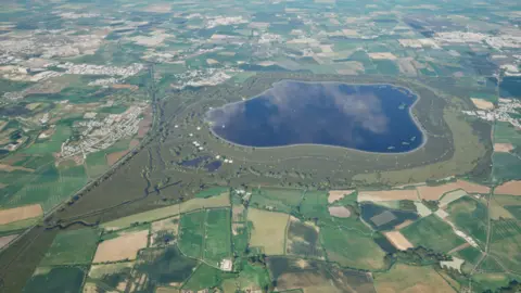 Thames Water A CGI impression of an aerial view of the reservoir seen from the north.
