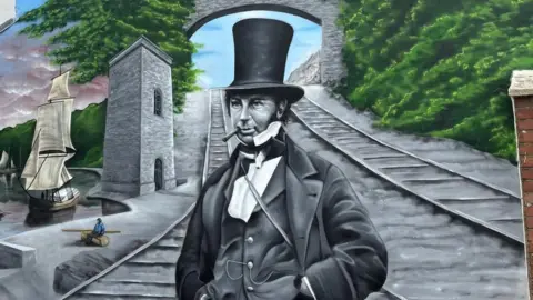 A mural of Isambard Kingdon Brunel
