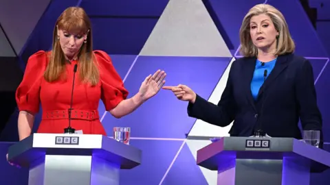 Picture Angela Rayner and Penny Mordaunt debating