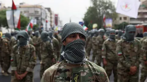 Members of Iran's Islamic Revolutionary Guard Corps special forces