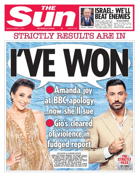 The Sun front page for 1 October  