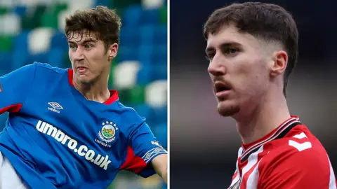 Trai Hume playing for Linfield and Sunderland