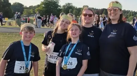 Family handout A family picture with Wren and Milo at the British Transplant Games in 2025 in Oxford.
