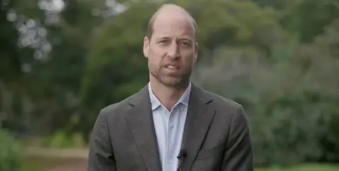 Kensington Palace Prince William pictured in a video sent to a UN meeting on the environment