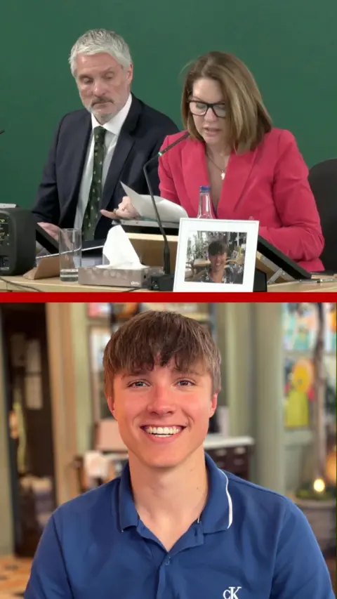 Emma and David Webber, the parents of Barnaby Webber, giving evidence at the Nottingham inquiry