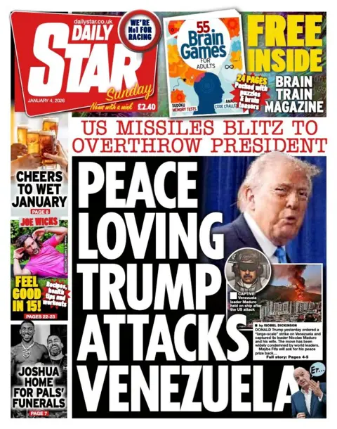  "Peace loving Trump attacks Venezuela".