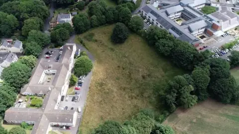 BBC The state-owned land at Le Bordage Seath