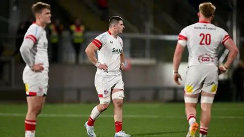 Ulster players dejected after the game