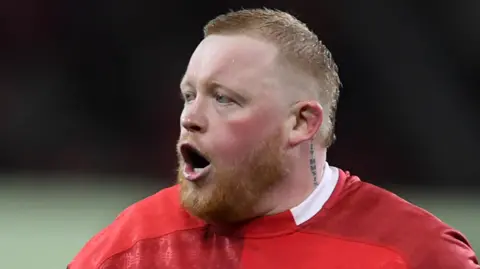 Wales prop Keiron Assiratti shouting