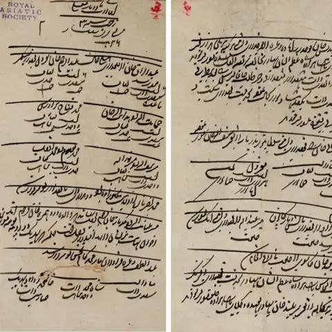 Royal Asiatic Society of Great Britain and Ireland Pages from the Akhbarat, handwritten Persian reports that carried news, gossip and intelligence from the imperial court across the empire.