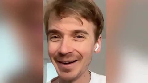 UK YouTuber Joe Sugg on a video call
