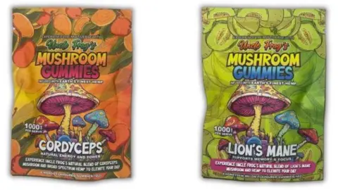 Food Standards Australia New Zealand An image of the mushroom gummy packets