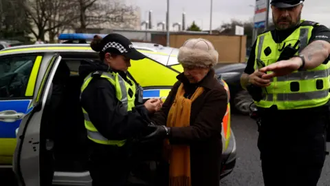 Woman arrested by police near the Queen Elizabeth University Hospital in Glasgow