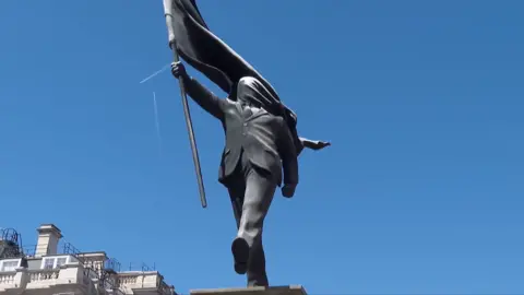 Banksy statue in central London