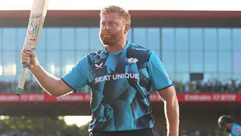 Jonny Bairstow walks off after his 116 at Old Trafford