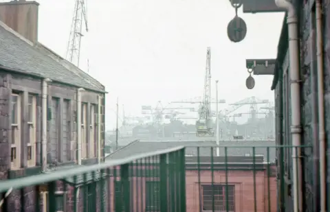 Inverclyde Heritage Network A view of the Greenock waterfront in 1971, taken from Brymner Street with many cranes visible in the distance