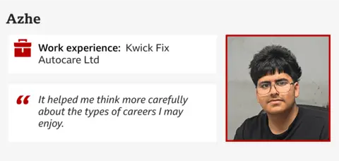 Azhe, Kwick Fix Autocare Ltd, "It helped me think more carefully about the types of careers I may enjoy."