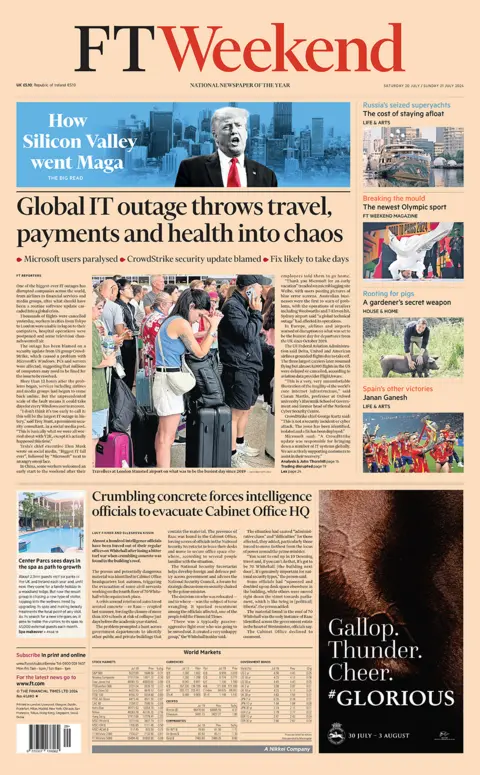  "Global IT outage throws travel, payments and health into chaos". 