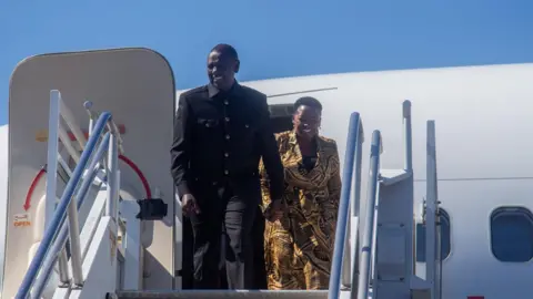 President William Ruto arriving in the US 