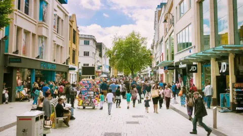 BBC A busy Cardiff queen street